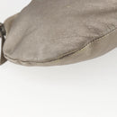 Miu Miu Shoulder Bag Leather Gold Silver Auth 155774-11