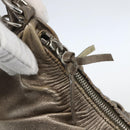 Miu Miu Shoulder Bag Leather Gold Silver Auth 155774-14