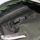 Miu Miu Shoulder Bag Leather Gold Silver Auth 155774-15
