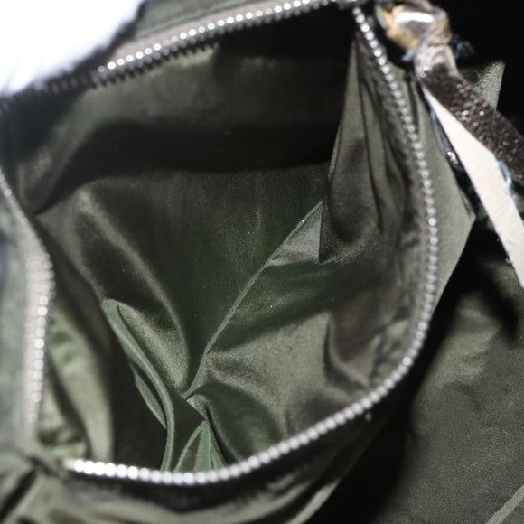 Miu Miu Shoulder Bag Leather Gold Silver Auth 155774