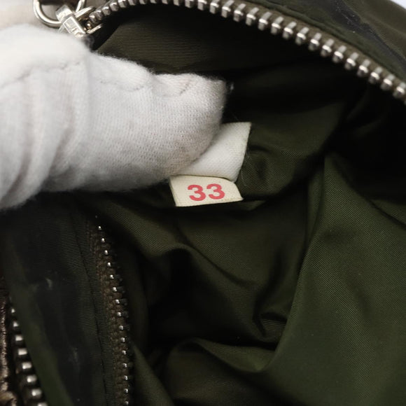 Miu Miu Shoulder Bag Leather Gold Silver Auth 155774