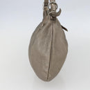 Miu Miu Shoulder Bag Leather Gold Silver Auth 155774-5