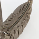 Miu Miu Shoulder Bag Leather Gold Silver Auth 155774-6