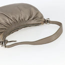 Miu Miu Shoulder Bag Leather Gold Silver Auth 155774-7