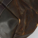 HERMES Garden Party PM Hand Bag Leather Brown Auth 155777-11