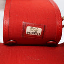 CHANEL Lamb Skin Matelasse Key Case Red Gold CC Auth 155782-12