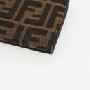 FENDI Zucca Canvas Long Wallet Black Brown Auth 155784V-10