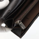 FENDI Zucca Canvas Long Wallet Black Brown Auth 155784V-13