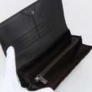 FENDI Zucca Canvas Long Wallet Black Brown Auth 155784V-14