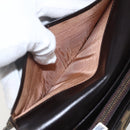 FENDI Zucca Canvas Long Wallet Black Brown Auth 155784V-16