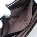 FENDI Zucca Canvas Long Wallet Black Brown Auth 155784V-17