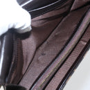 FENDI Zucca Canvas Long Wallet Black Brown Auth 155784V-18