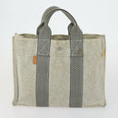 HERMES Hand Bag Canvas 5 Set Black Navy khaki Auth 155786-12