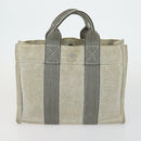 HERMES Hand Bag Canvas 5 Set Black Navy khaki Auth 155786-13