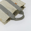 HERMES Hand Bag Canvas 5 Set Black Navy khaki Auth 155786-14