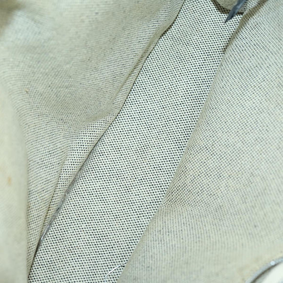 HERMES Hand Bag Canvas 5 Set Black Navy khaki Auth 155786