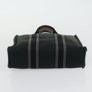 HERMES Hand Bag Canvas 5 Set Black Navy khaki Auth 155786-25