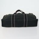 HERMES Hand Bag Canvas 5 Set Black Navy khaki Auth 155786-5