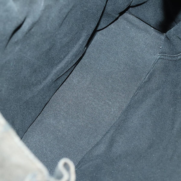 HERMES Hand Bag Canvas 5 Set Black Navy khaki Auth 155786