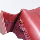 CARTIER Must Line Hand Bag Leather Bordeaux Gold Auth 155792-20