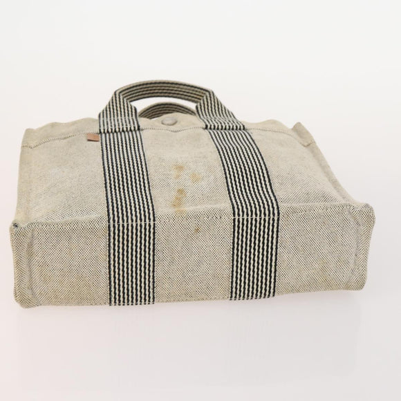 HERMES Tote Bag Canvas 5 Set Red Gray Navy Auth 155797