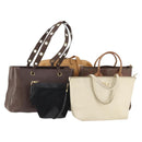 Salvatore Ferragamo Etro Loewe Bag PVC Suede Leather 5 Set Black Auth 155799-1