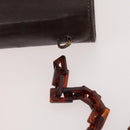 PRADA Tote Bag Nylon Leather 4 Set Black Brown Auth 155801-25