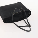 PRADA Tote Bag Nylon Leather 4 Set Black Brown Auth 155801-5