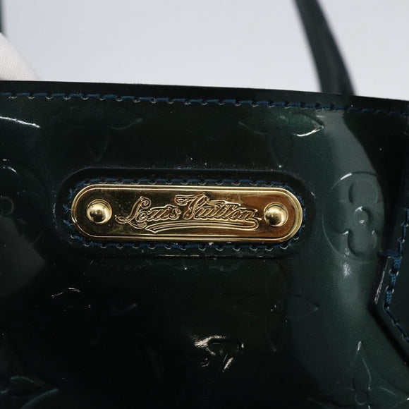 LOUIS VUITTON Monogram Vernis Wilshire PM Bag Blue Infini M91451 LV Auth 155900