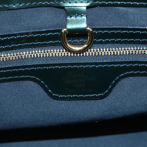 LOUIS VUITTON Monogram Vernis Wilshire PM Bag Blue Infini M91451 LV Auth 155900
