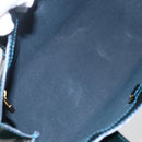 LOUIS VUITTON Monogram Vernis Wilshire PM Bag Blue Infini M91451 LV Auth 155900-11