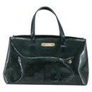 LOUIS VUITTON Monogram Vernis Wilshire PM Bag Blue Infini M91451 LV Auth 155900-13