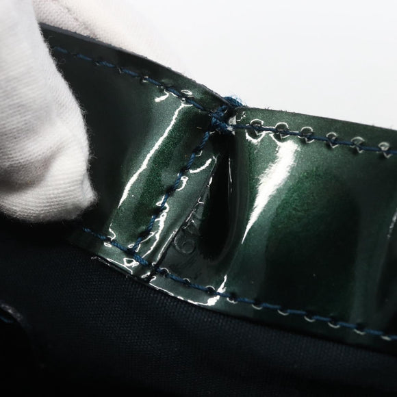 LOUIS VUITTON Monogram Vernis Wilshire PM Bag Blue Infini M91451 LV Auth 155900