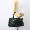 LOUIS VUITTON Monogram Vernis Wilshire PM Bag Blue Infini M91451 LV Auth 155900-22