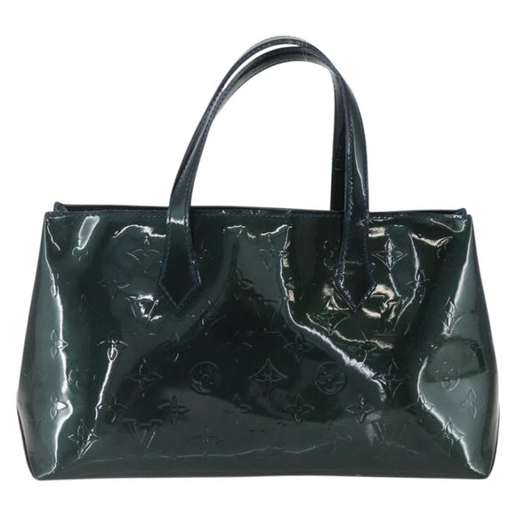 LOUIS VUITTON Monogram Vernis Wilshire PM Bag Blue Infini M91451 LV Auth 155900