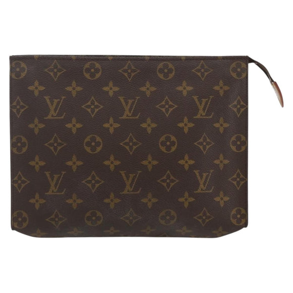 LOUIS VUITTON Monogram Poche Toilette 26 Pouch M47542 LV Auth 155904