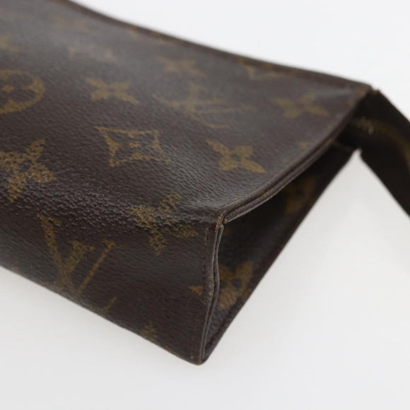 LOUIS VUITTON Monogram Poche Toilette 15 Pouch M47546 LV Auth 155905