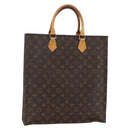 LOUIS VUITTON Monogram Sac Plat Hand Bag M51140 LV Auth 155912-1