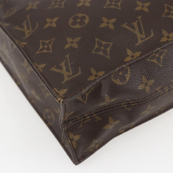 LOUIS VUITTON Monogram Sac Plat Hand Bag M51140 LV Auth 155912