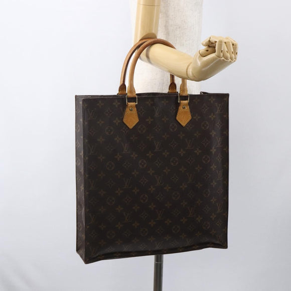 LOUIS VUITTON Monogram Sac Plat Hand Bag M51140 LV Auth 155912