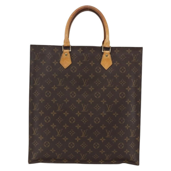 LOUIS VUITTON Monogram Sac Plat Hand Bag M51140 LV Auth 155912