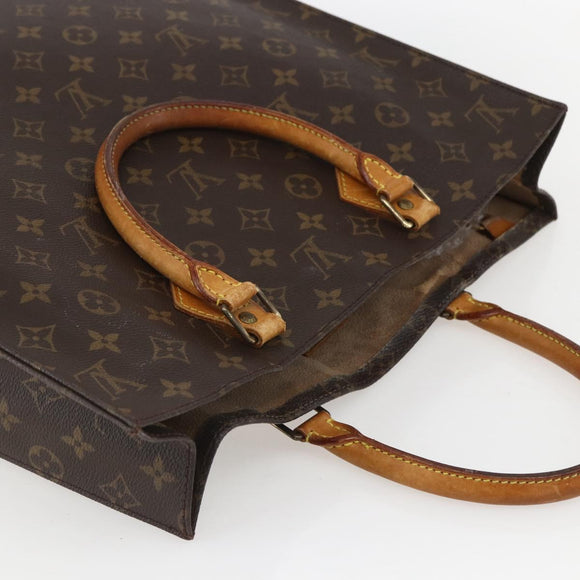 LOUIS VUITTON Monogram Sac Plat Hand Bag M51140 LV Auth 155912
