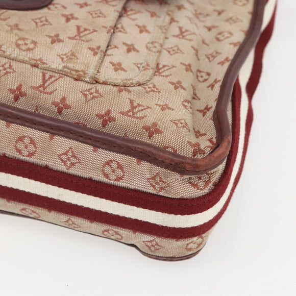 LOUIS VUITTON Monogram Mini Besace Mary Kate Shoulder Bag Red M92321 Auth 155914