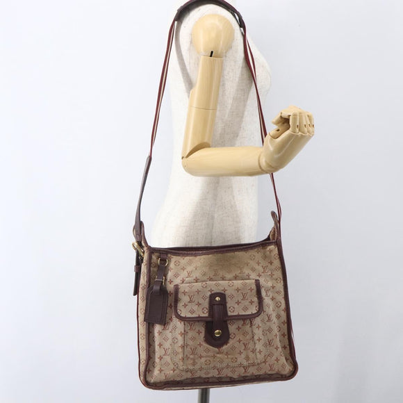 LOUIS VUITTON Monogram Mini Besace Mary Kate Shoulder Bag Red M92321 Auth 155914