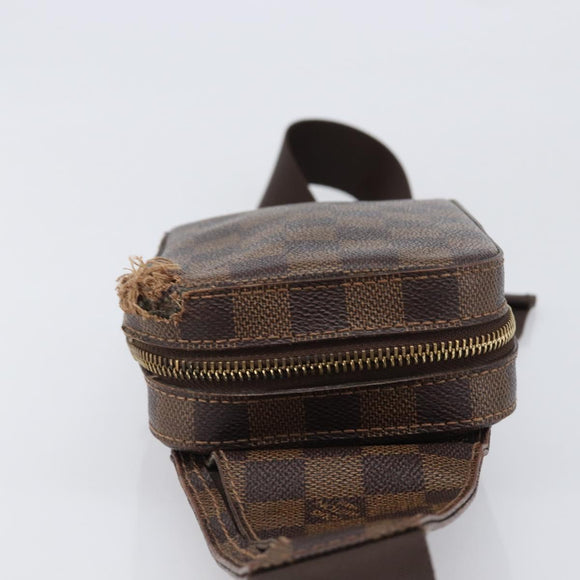 LOUIS VUITTON Damier Ebene Geronimos Shoulder Bag N51994 LV Auth 155916