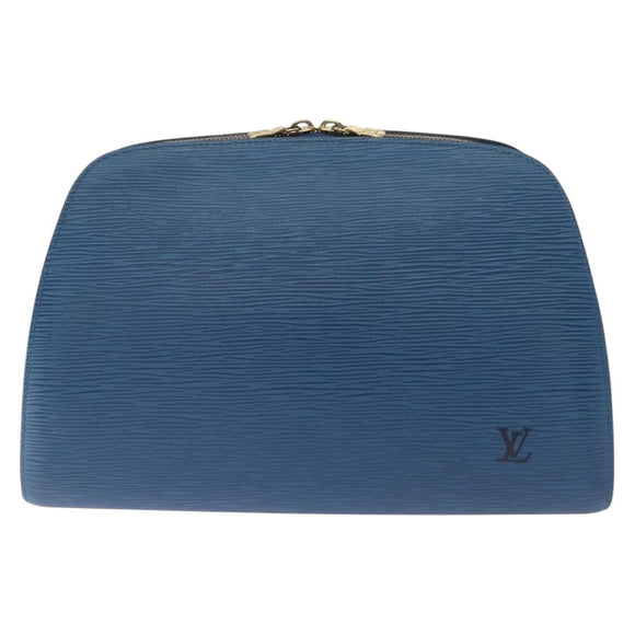 LOUIS VUITTON Epi Dauphine GM Pouch Blue M48435 LV Auth 155918