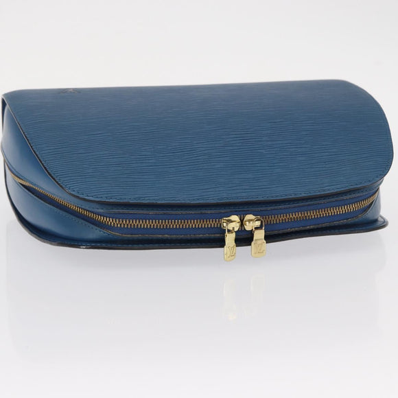 LOUIS VUITTON Epi Dauphine GM Pouch Blue M48435 LV Auth 155918