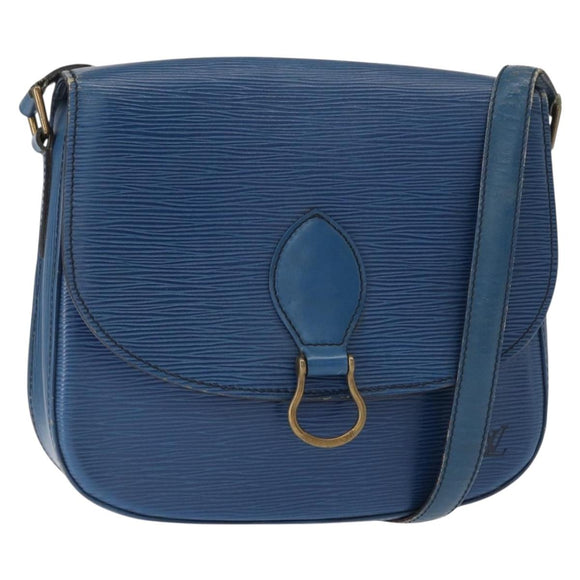 LOUIS VUITTON Epi Saint Cloud GM Shoulder Bag Toledo Blue M52195 LV Auth 155919