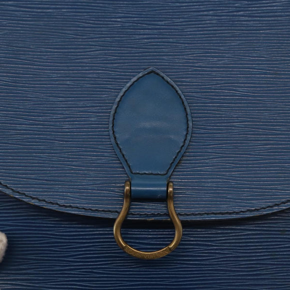 LOUIS VUITTON Epi Saint Cloud GM Shoulder Bag Toledo Blue M52195 LV Auth 155919
