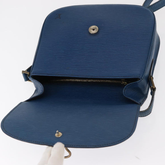 LOUIS VUITTON Epi Saint Cloud GM Shoulder Bag Toledo Blue M52195 LV Auth 155919